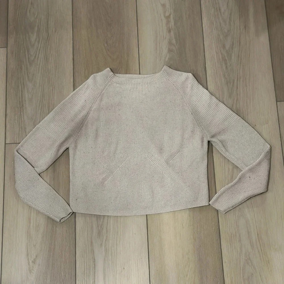 Mango MNG Casual Knit Long Sleeve Sweater in Neutral Women’s Small - Picture 1 of 4